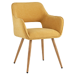 Стул в рогожке желтого цвета NEASAN STOOL варинант исполнения - 1 | Loft Concept в Новосибирске