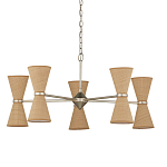 Люстра серебряного цвета с тканевыми абажурами Loft Rope Light варинант исполнения - 2 | Loft Concept в Новосибирске