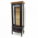 Витрина однодверная с ящиком и 3-мя полками из массива березы Vintage варинант исполнения - 1 | Loft Concept в Новосибирске