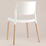 Пластиковый стул на ножках из массива бука Ferret White 4 шт варинант исполнения - 5 | Loft Concept в Новосибирске