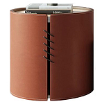 Круглый приставной стол Baxter Leather Side Table варинант исполнения - 1 | Loft Concept в Новосибирске