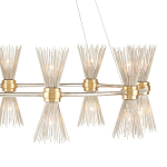 Люстра круглая с фактурными абажурами из тонких металлических палочек Wild Thorns варинант исполнения - 1 | Loft Concept в Новосибирске