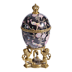 Шкатулка в форме яйца на величественных львах из фарфора с бронзовыми элементами Eden Garden варинант исполнения - 1 | Loft Concept в Новосибирске