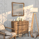 Зеркало квадратное c деревянной рамой из массива дуба Tasteful Furniture варинант исполнения - 3 | Loft Concept в Новосибирске