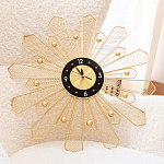 Часы настенные из металла в виде солнца с чёрным циферблатом Mirror Tower Clock варинант исполнения - 4 | Loft Concept в Новосибирске