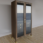 Дизайнерский шкаф витрина Elsa Dreams Walnut с 4-мя ящиками варинант исполнения - 3 | Loft Concept в Новосибирске