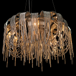 Люстра подвесная круглая с изогнутыми металлическими дугами и ниспадающими цепочками 65 см Atlantis Chain варинант исполнения - 17 | Loft Concept в Новосибирске