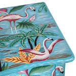 Комод с росписью Розовый фламинго L.XV CHEST OF DRAWERS Flowers with Flamingo варинант исполнения - 4 | Loft Concept в Новосибирске