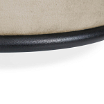 Банкетка круглая бежевый велюр на 4-х металлических ножках черного цвета SANJAY варинант исполнения - 3 | Loft Concept в Новосибирске