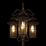 Уличный фонарь с тремя стеклянными плафонами и коваными элементами Elysian Lanterns варинант исполнения - 5 | Loft Concept в Новосибирске