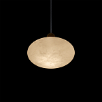 Подвесной светильник с плафоном в виде эллипса из белого алебастра Cryptocrystalline Stone варинант исполнения - 4 | Loft Concept в Новосибирске