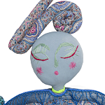 Кукла из одежды и павлопосадских платков Rusalka Blue Jeans 2 варинант исполнения - 2 | Loft Concept в Новосибирске