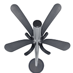 Вешалка серого цвета с 4-мя крючками из пластика Curves Hangers варинант исполнения - 2 | Loft Concept в Новосибирске