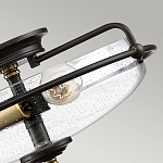 Потолочный светильник со стеклянным плафоном на изогнутых кронштейнах Quoizel  варинант исполнения - 6 | Loft Concept в Новосибирске