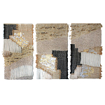 Триптих Геометрический гобелен бежевый Figurative Beige Wall Hangings варинант исполнения - 4 | Loft Concept в Новосибирске