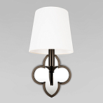 Бра с белым текстильным абажуром и декоративным основанием в виде четырехлистника с зеркальной вставкой Vitorino варинант исполнения - 6 | Loft Concept в Новосибирске