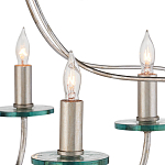 Люстра серебряного цвета с изогнутыми элементами каркаса Twisted Iron Chandelier варинант исполнения - 2 | Loft Concept в Новосибирске