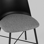 Стул из прочного пластика на металлическом основании Anora Black варинант исполнения - 7 | Loft Concept в Новосибирске