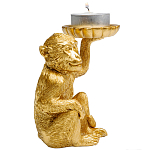 Подсвечник золотая обезьяна с блюдцем Golden Monkey варинант исполнения - 2 | Loft Concept в Новосибирске