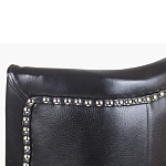 Кресло из натуральной кожи на 4-х деревянных ножках из массива бука Daniel Leather Armchair black варинант исполнения - 5 | Loft Concept в Новосибирске