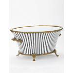 Кашпо Black white stripe варинант исполнения - 2 | Loft Concept в Новосибирске