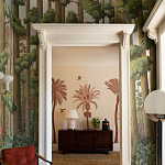 Обои ручная роспись Redwoods Sequoia on Sterling Silver gilded paper варинант исполнения - 2 | Loft Concept в Новосибирске