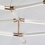 Люстра с геометрической конструкцией из вытянутых цилиндрических плафонов Hex Scaffold  варинант исполнения - 5 | Loft Concept в Новосибирске