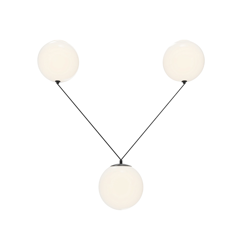Подвесной светильник Twins 3000К 26Вт Черный Белый в Новосибирске | Loft Concept 
