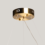 Люстра круглая золотого цвета с прозрачными рельефными стеклянными вставками Textured Glass Chandelier варинант исполнения - 11 | Loft Concept в Новосибирске