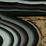 Дизайнерский комод с 4-мя дверцами в черно-золотых тонах Calista варинант исполнения - 1 | Loft Concept в Новосибирске