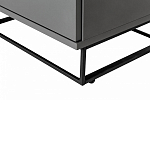 Стеллаж книжный цвета графит с 3-мя открытыми полками и дверкой Strict Lines варинант исполнения - 3 | Loft Concept в Новосибирске