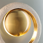 Бра с бежевым текстурным кольцом и латунным шаром в центре Tactile  варинант исполнения - 7 | Loft Concept в Новосибирске