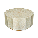 Стол кофейный с отделкой раковинами устриц Coastal Charm варинант исполнения - 2 | Loft Concept в Новосибирске