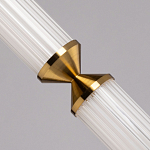 Подвесной светильник с двумя белыми рифлеными цилиндрическими плафонами Golden Swirl варинант исполнения - 7 | Loft Concept в Новосибирске