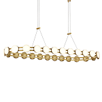 Люстра овальная с круглыми светодиодными источниками света Maxine Light варинант исполнения - 2 | Loft Concept в Новосибирске