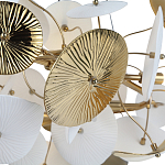 Люстра с белыми и золотистыми цветами Dahlia Flowers Lamp варинант исполнения - 5 | Loft Concept в Новосибирске