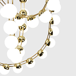 Люстра подвесная светодиодная с круглыми плафонами белого цвета PEARLS Suspension 39  варинант исполнения - 5 | Loft Concept в Новосибирске