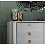 Комод белый овальный с мраморной столешницей Thoroughbass варинант исполнения - 3 | Loft Concept в Новосибирске