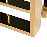 Столик журнальный квадратный с основанием в оттенках хром и золото Harmony Color and Shapes варинант исполнения - 3 | Loft Concept в Новосибирске