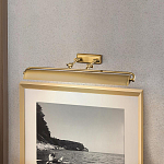 Светильник для картин цвета состаренная латунь с широким плафоном на прямоугольном основании Elstead Lighting варинант исполнения - 6 | Loft Concept в Новосибирске