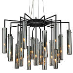 Люстра со стеклянными цилиндрическими плафонами Luminous Cylinders Smoky варинант исполнения - 3 | Loft Concept в Новосибирске