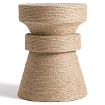 Приставной стол с отделкой из джута Juti D35 см варинант исполнения - 2 | Loft Concept в Новосибирске