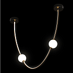 Подвесной светильник в форме дуги с белыми шарообразными плафонами Flos Wireline Lighting варинант исполнения - 1 | Loft Concept в Новосибирске