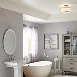 Потолочный светильник с цилиндрическим плафоомн из опалового матового стекла с металлическим обручем Feiss варинант исполнения - 5 | Loft Concept в Новосибирске