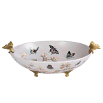 Белое фарфоровое блюдо с изображением бабочек Eden Garden варинант исполнения - 1 | Loft Concept в Новосибирске