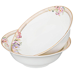 Сервиз столовый из фарфора белый с цветочным принтом на 6 персон 23 предмета Flower Porcelain Collection варинант исполнения - 1 | Loft Concept в Новосибирске