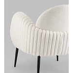 Полукресло Wave Stripes букле белый варинант исполнения - 3 | Loft Concept в Новосибирске