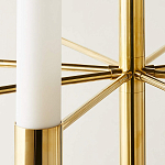Люстра золотая с 16-ю тонкими цилиндрическими плафонами Shoulders варинант исполнения - 4 | Loft Concept в Новосибирске