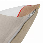 Подушка декоративная хлопковая бежевого цвета с абстрактным принтом Elysian Flow Sand варинант исполнения - 4 | Loft Concept в Новосибирске