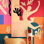 Обои ручная роспись в стиле Арт-деко Jazz Original colourway on painted silk with embroidery варинант исполнения - 4 | Loft Concept в Новосибирске